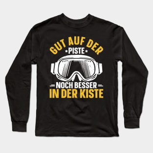 Skilehrer Wintersport Skihelm Skibrille Skiurlaub Skifahrer Long Sleeve T-Shirt